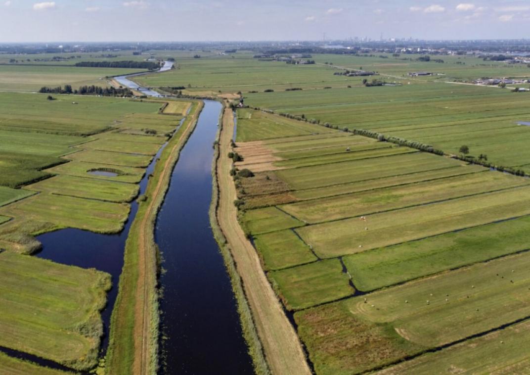 Foto slagenlandschap Alblasserwaard
